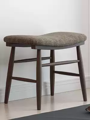 Solid wood into the home shoe bench home shoe cabinet door change shoes seat stool wearing shoes stool stool bed tail long stool soft bag cushion