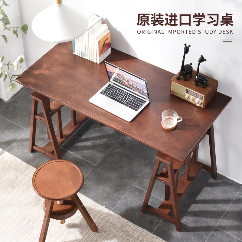 Desk Solid Wood Study Computer Desk Calligraphy Desk Small Household Desk Study Desk Bedroom Telescopic Desk