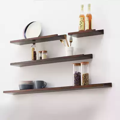 Yuemao solid wood one-character partition plate, living room wall shelf, bedroom wall partition, TV wall bookshelf