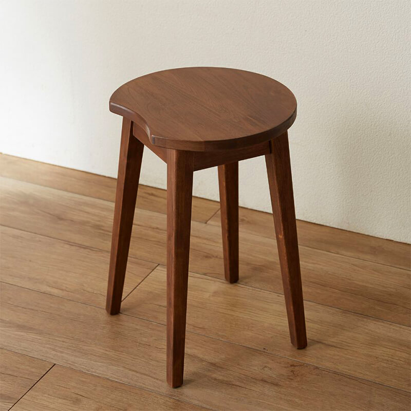 Home pure solid wood bench round stool high stool creative dining table stool can be stacked living room wooden stool makeup stool