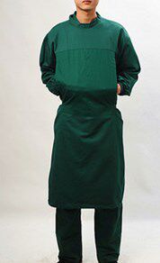 Surgical gown hand-washing clothes cotton yarn card dark green cotton fabric isolation gown reverse dressing brush hand-washing clothes