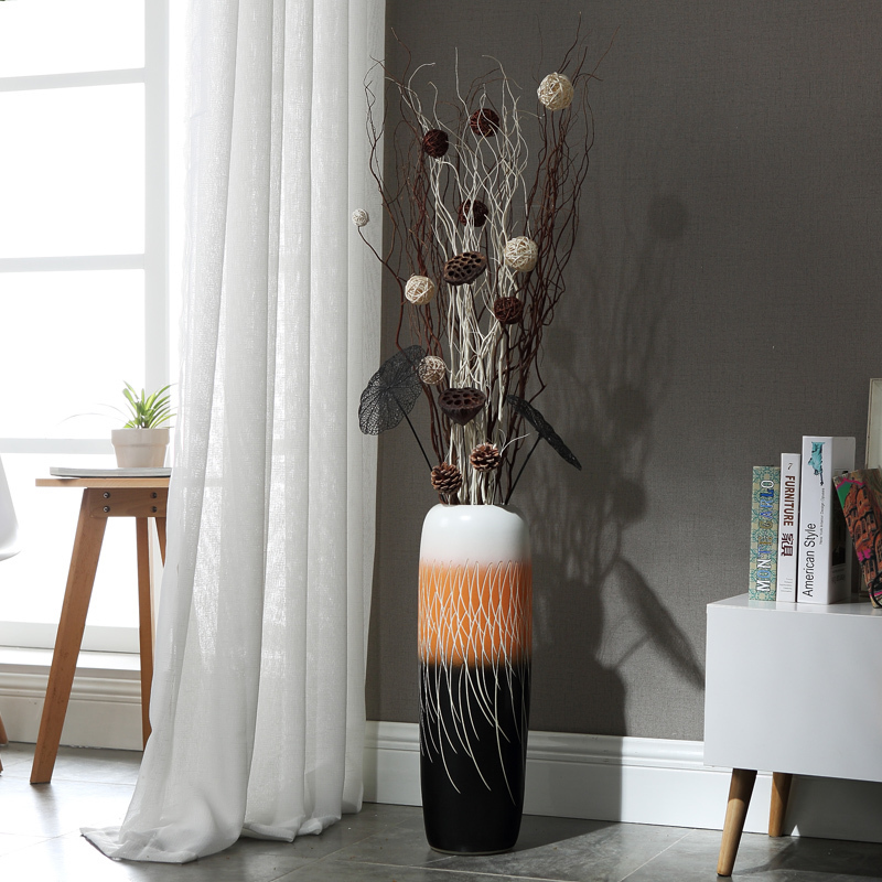 European - style modern minimal ceramic hydroponic vase landing in living room home decoration furnishings new wedding room rich bamboo