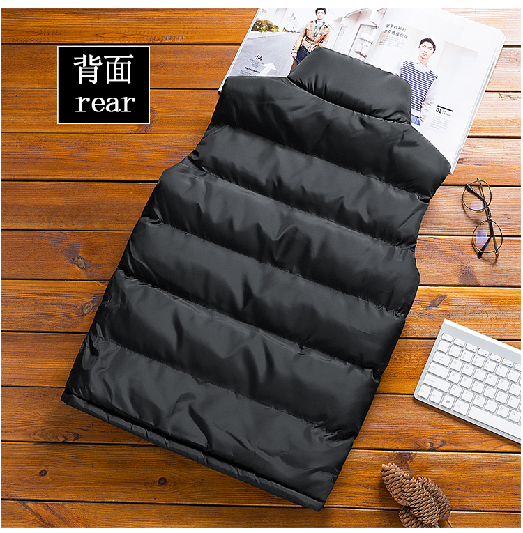 Woodpecker vest mới nam mùa đông Phiên bản Hàn Quốc của áo vest cotton mỏng Áo khoác nam thể thao có đệm áo ba lổ