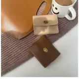 Брендовый ретро изысканный черный бумажник, маленький картхолдер, Южная Корея, из натуральной кожи