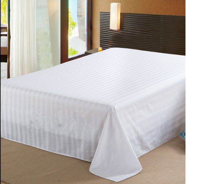Khăn trải giường màu trắng chăn đơn khách sạn bộ đồ giường khách sạn satin dày chăn quilt 1,2m khăn trải giường ra trải nệm
