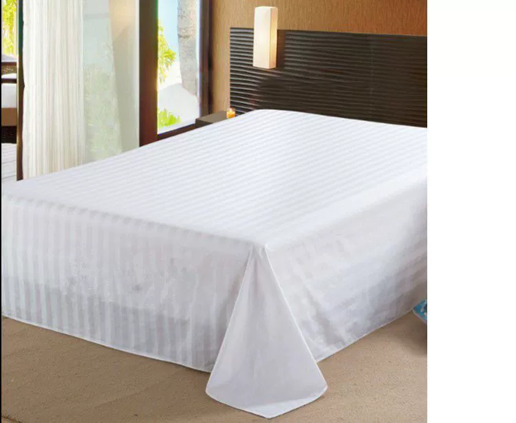 Khăn trải giường màu trắng chăn đơn khách sạn bộ đồ giường khách sạn satin dày chăn quilt 1,2m khăn trải giường
