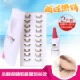 Nhật Bản nửa lông mi giả nửa đuôi mắt tự nhiên dày mặt nude sinh viên sinh viên thêm một đoạn dài để gửi keo - Lông mi giả keo dan mi