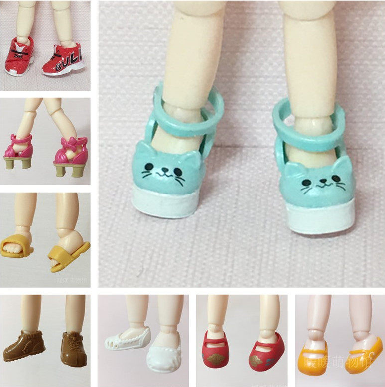 2 2*1 2cm shoes Jasmine Molly girl head bjd8 points Mengli rubber doll and other accessories that can be worn with fat feet
