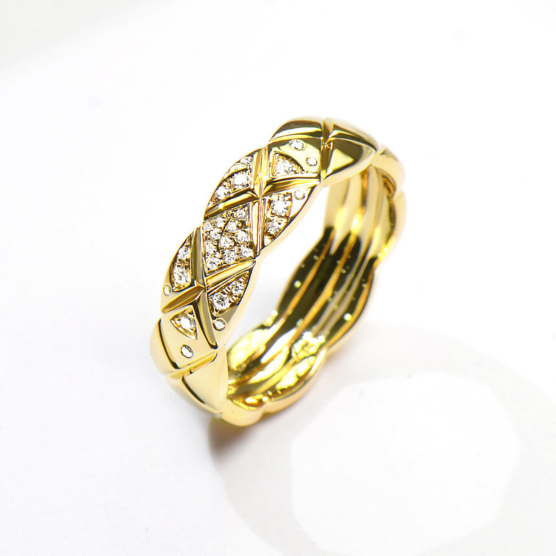 Nova color treasure 18k white gold diamond ring personality net red index finger diamond ring female inlaid custom