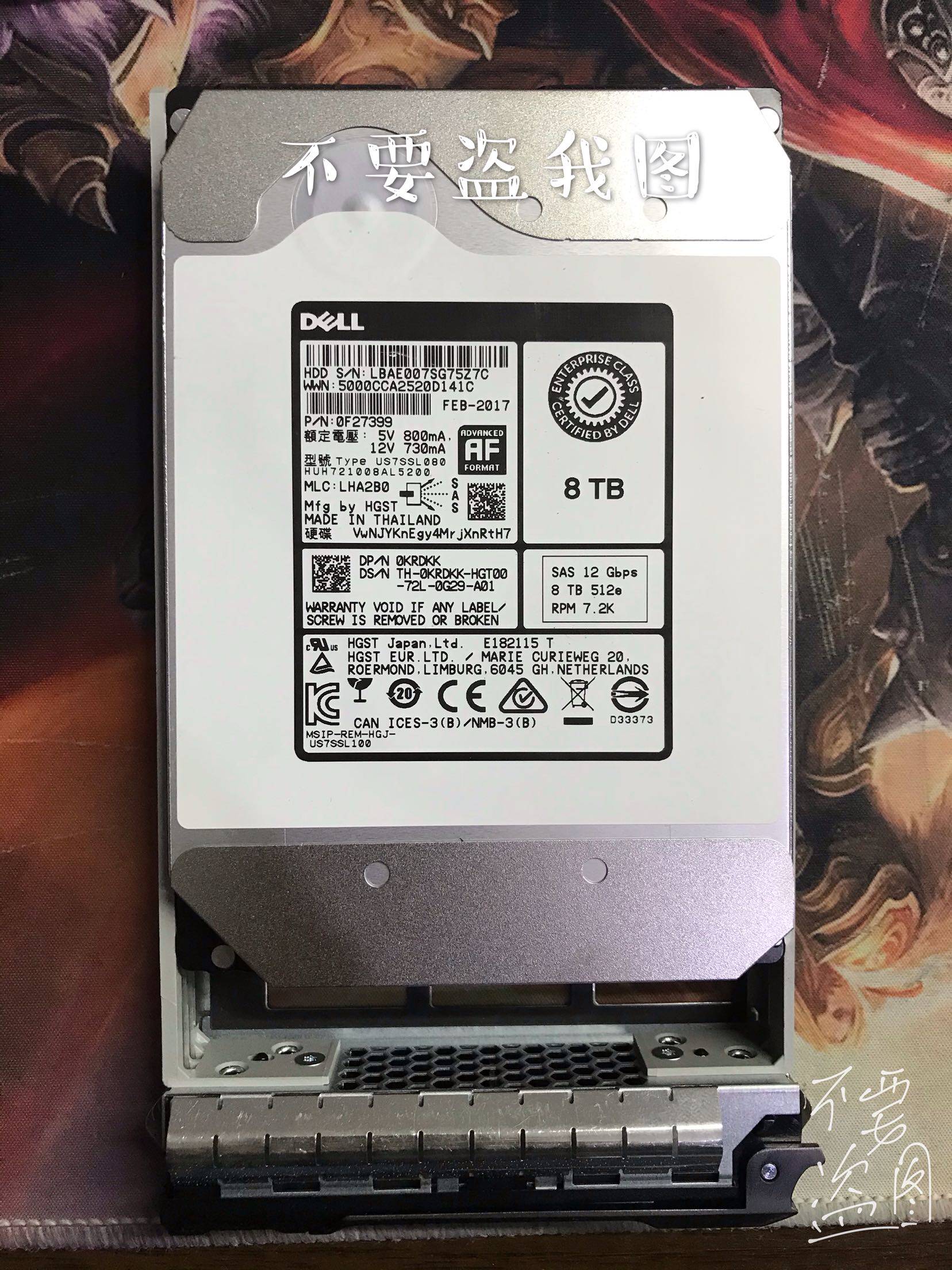 DELL R730 8T 3 5 inch 12Gb SAS server hard disc HUH721008AL5200 KRDKK