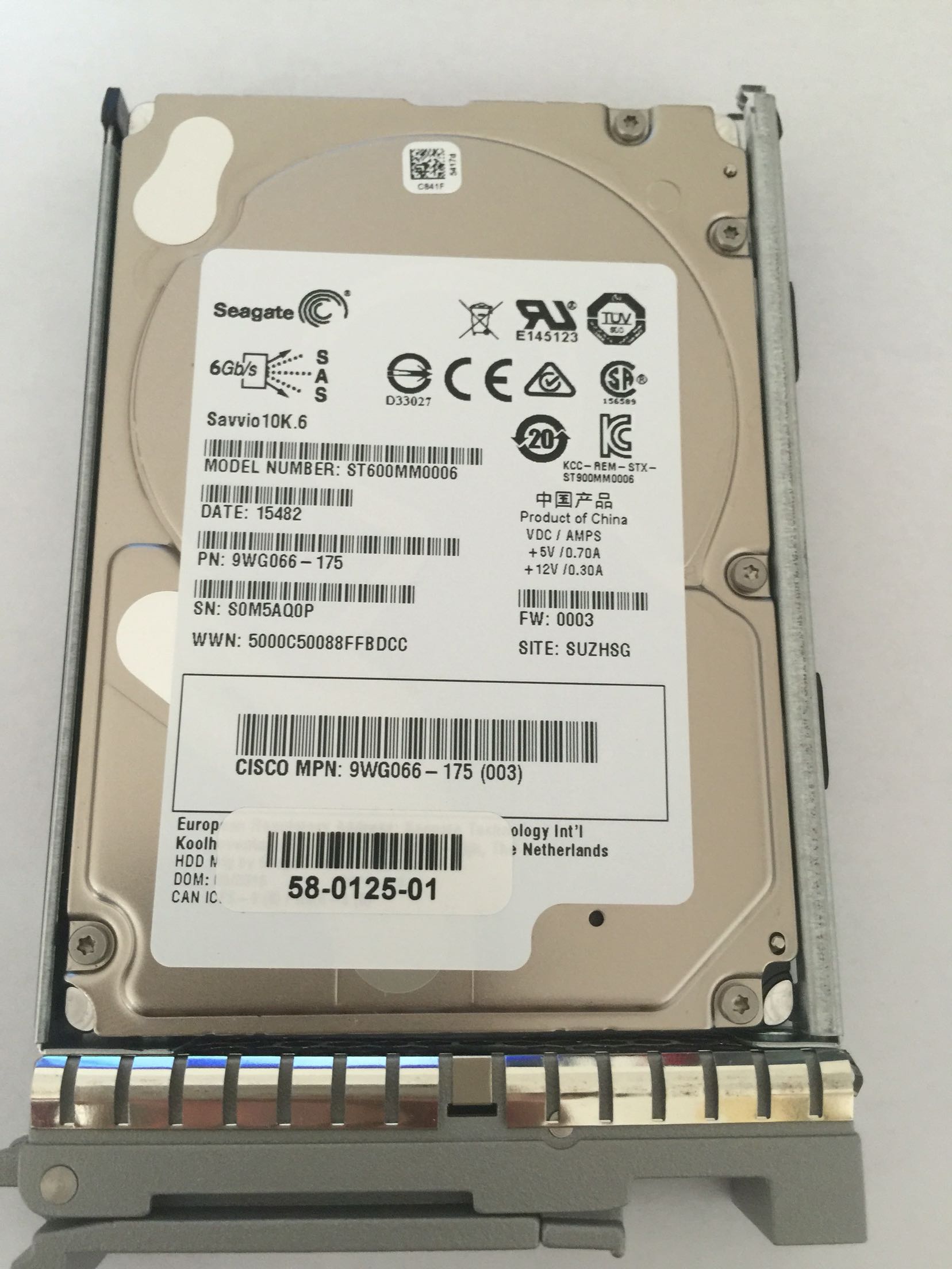 CISCO CISCO A03-D600GA2 B440C460 SERVER HARD DRIVE 600G 2 5 10K SAS