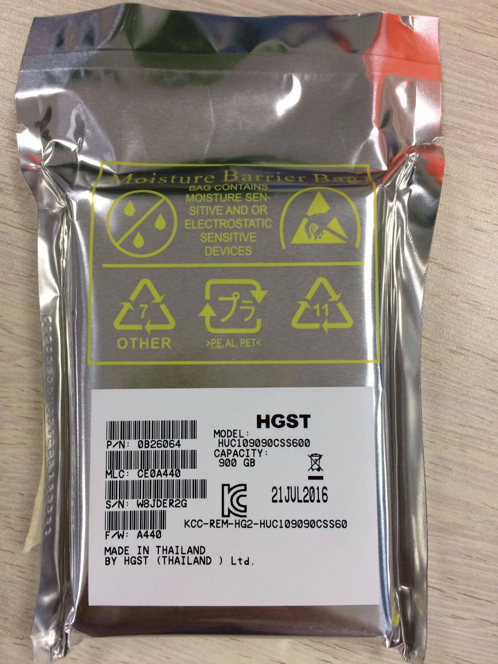 HGST(Original OEM) C10K900 Series HUC109090CSS600 900G SAS