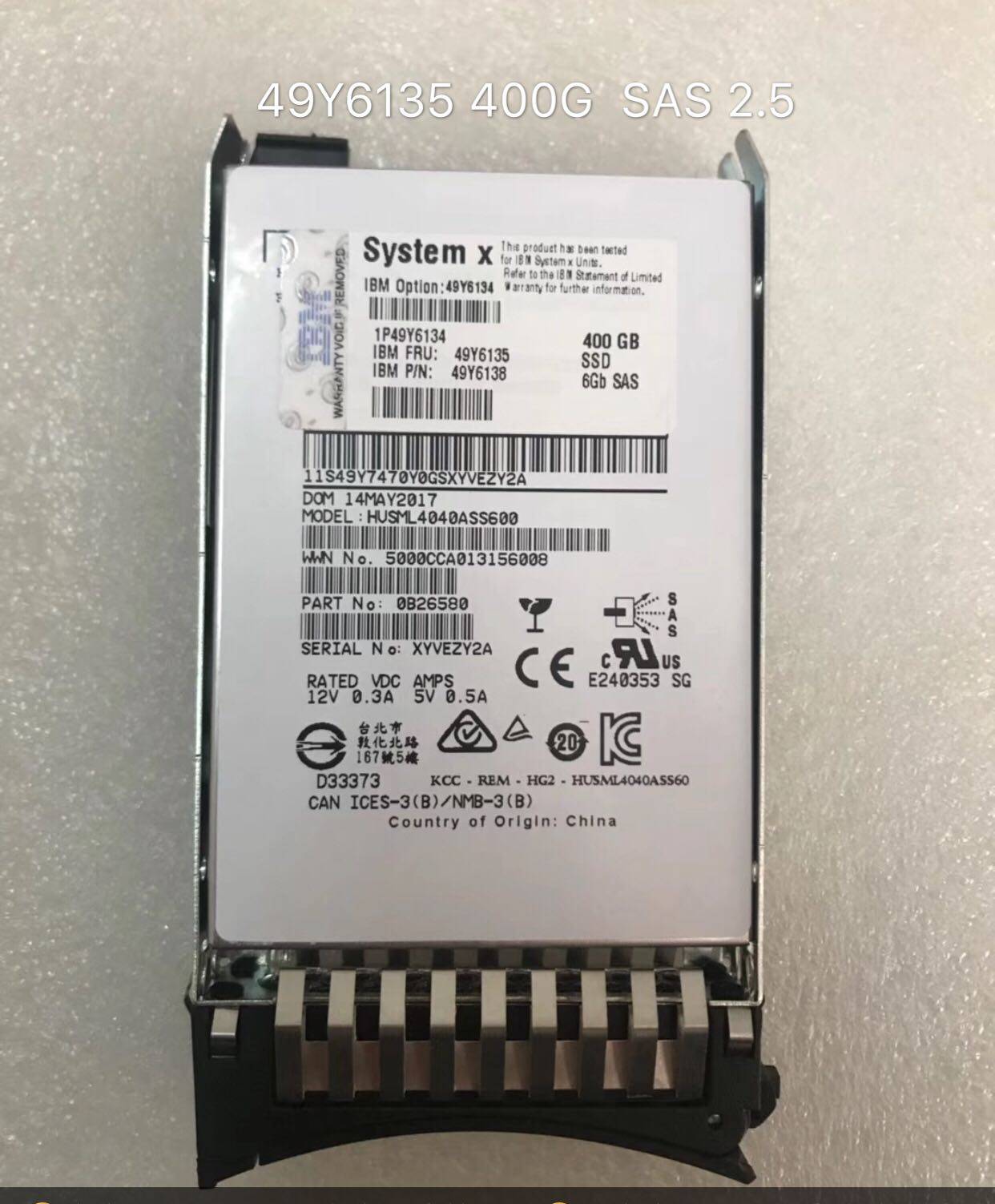 IBM 49Y6135 41Y6134 400G SAS 2 5 ibm original solid state