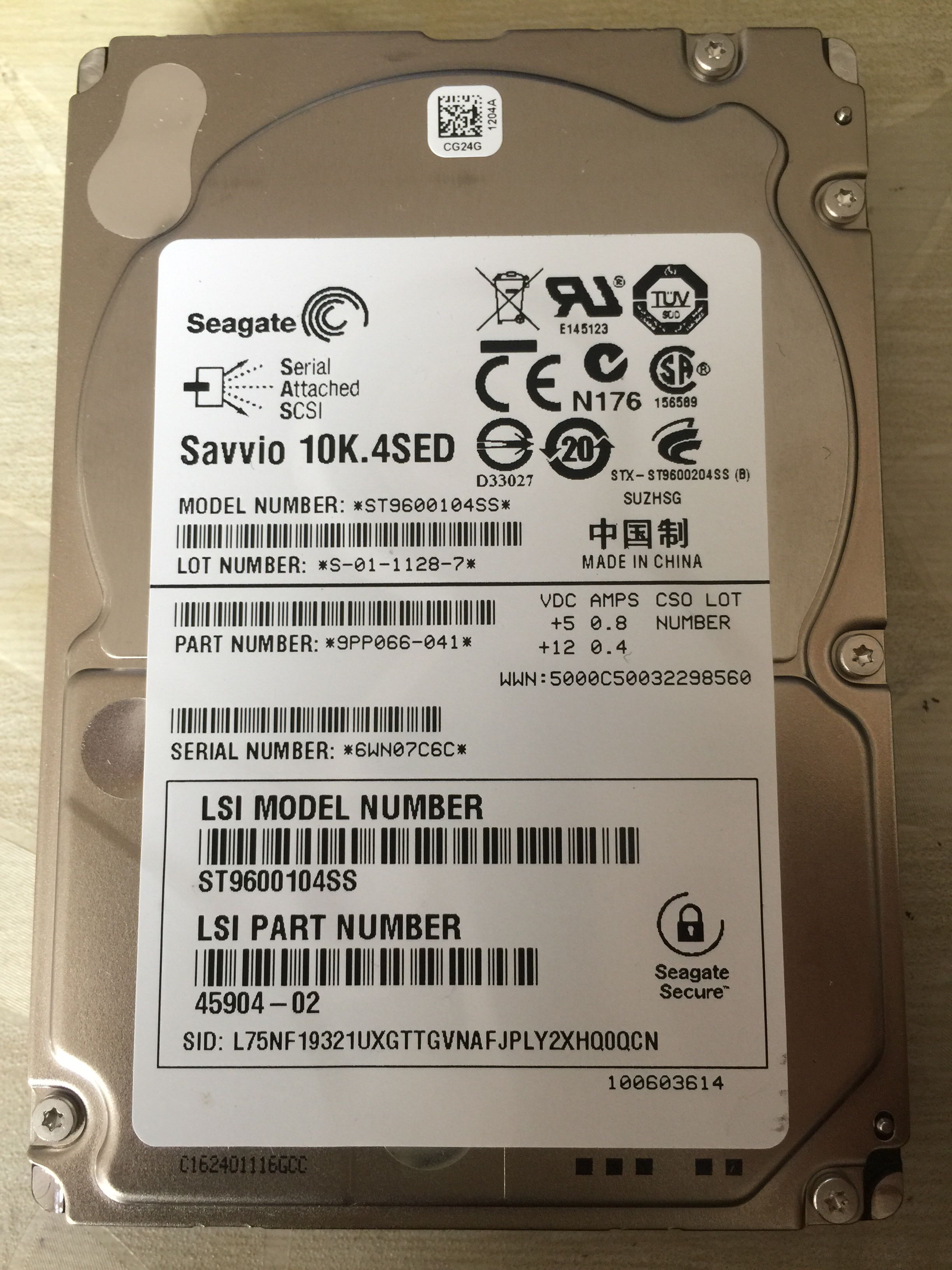 LSI 45903-02 600G ST9600104SS brand new to the new