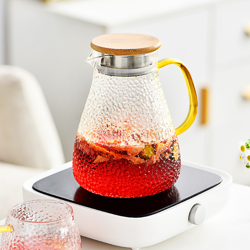 Home electric pottery cooking teapot set glass thickness high temperature large capacity kettle filter fruit flower teapot