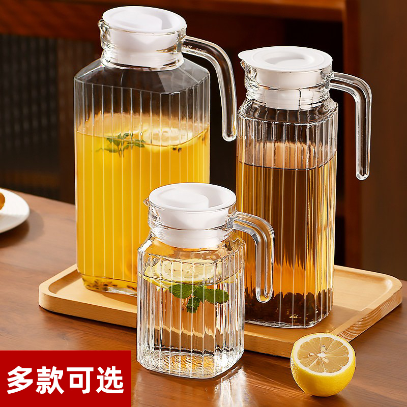 Refrigerator Cold Water Pitcher, High-Temperature Resistant, Large Capacity, Household Water Storage, Thickened Water Jug, Summer Cold Brew Tea Cooler, Cool Water Pitcher Refrigerator Cold Water Pitcher, High-Temperature Resistant, Large Capacity, Household Water Storage, Thickened Water Jug, Summer Cold Brew Tea Cooler, Cool Water Pitcher