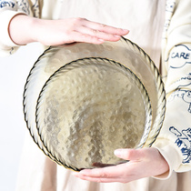 Nordic style ins Phnom Penh fruit plate creative set Glass plate Household light luxury salad plate plate dinner plate