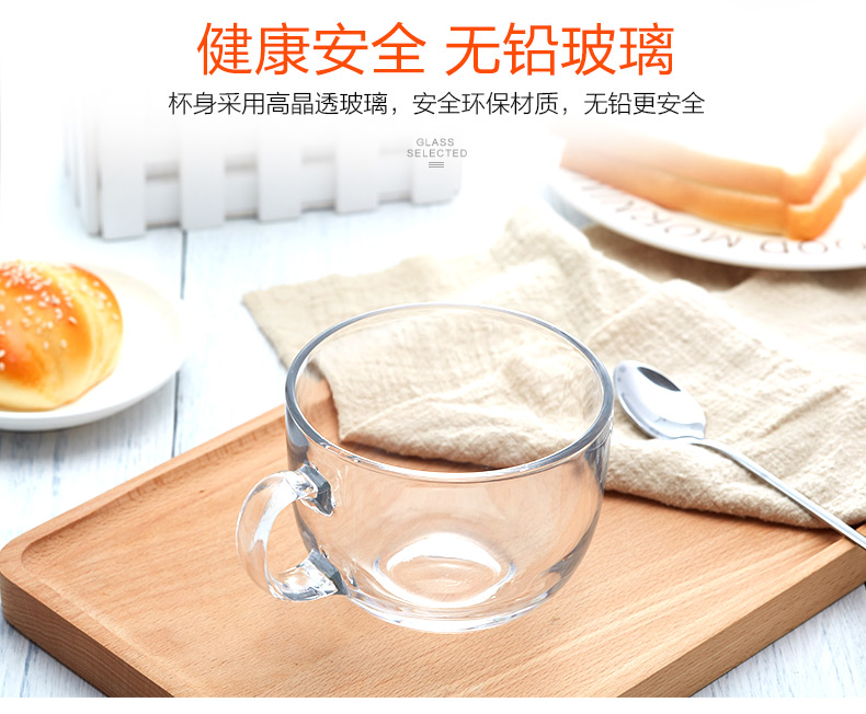 Cốc thủy tinh cường lực cốc lò vi sóng bột yến mạch cốc ăn sáng có nắp muỗng sữa chua cốc với cốc nước tráng miệng bát - Tách bình giữ nhiệt cho bé