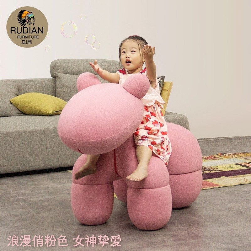 Small Horse Chair Creative Animal Stool Children Sofa Small Pig Stool Animal Sofa Seat Stylist Innate Puppy Chair