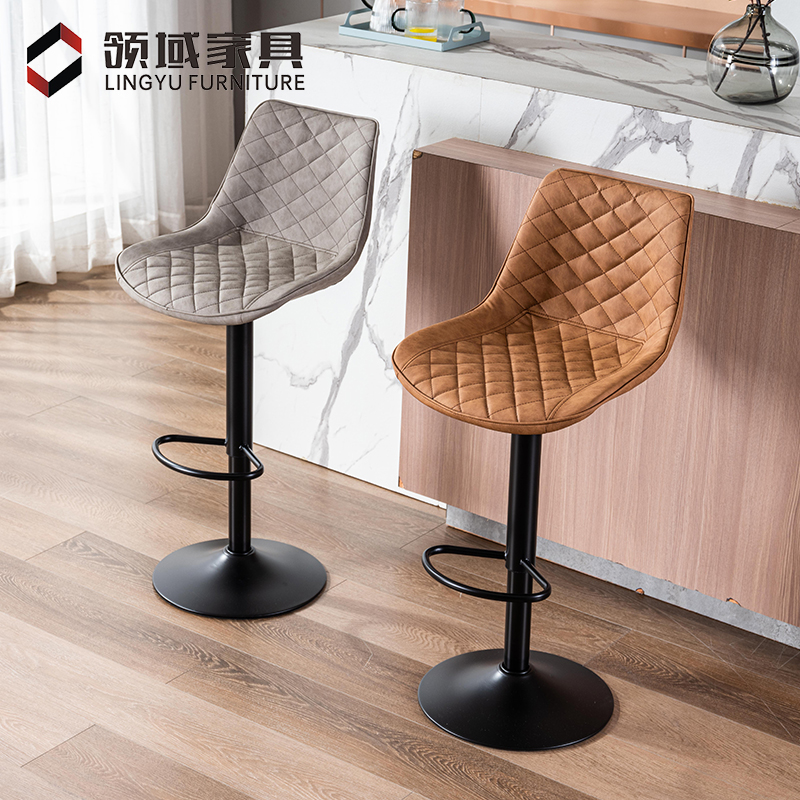 Bar chair home high stool Nordic bar chair back stool lift bar stool light luxury bar chair cashier counter chair