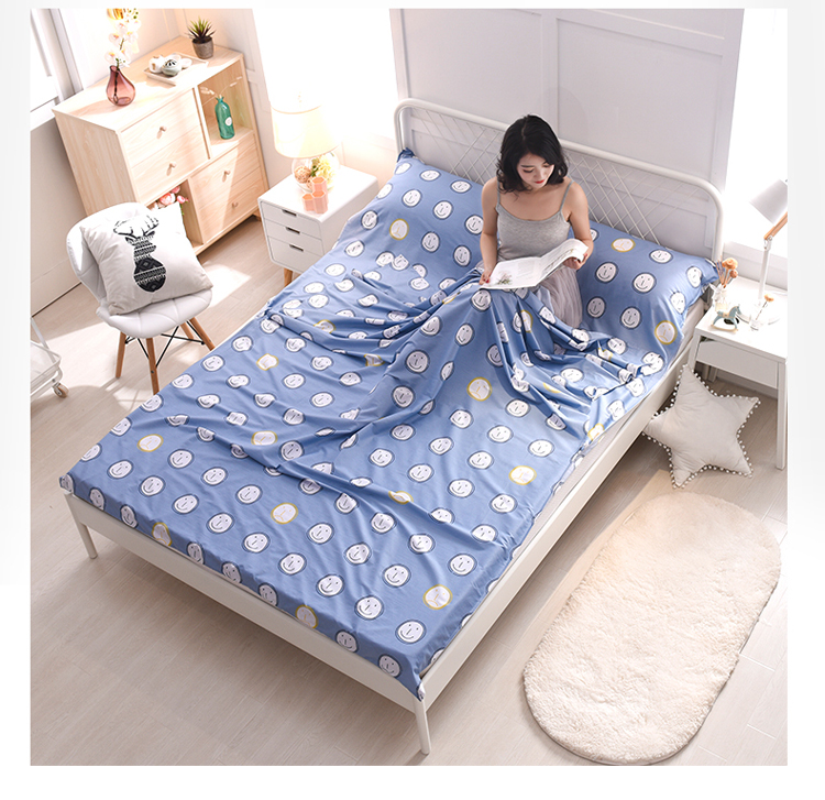 Cotton khách sạn du lịch túi ngủ khách sạn trên bẩn ngoài trời cotton siêu nhẹ xách tay khách sạn đôi vệ sinh lót