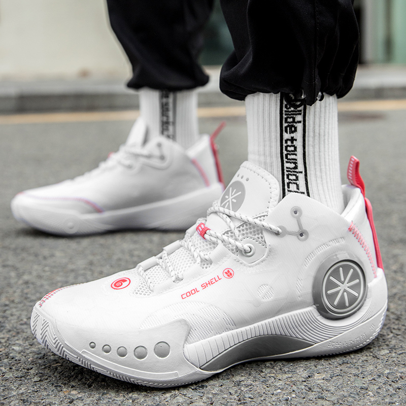 Wade Phantom 4 Technology Sakura Gradient Student Edition 3Rd Generation Angel Wings Basketball Shoes with Sound When in Use