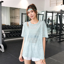 Awakening Horse Chia Line Sports Blouse Women Loose Fitness Clothes Long Running Speed Dry Clothes Yoga Suit Short Sleeve Summer Thin