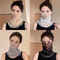 Japanese sun protection face veil silk scarf hanging ear circumference neck scarf scarves fashion multifunction 100 hitch