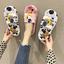 Japanese astronaut thick solid sandals woman wearing fashionable home room cute bath and slip drag