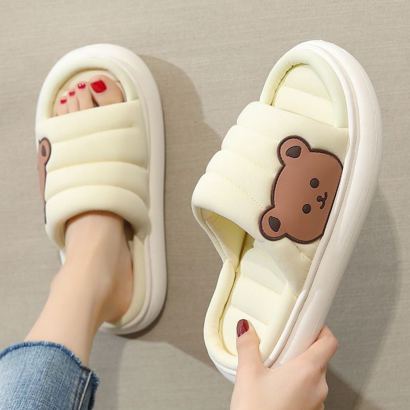 Japan shit slippers inner thick couple four seasons household cute linen cool slippers men summer