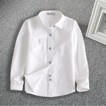 Boy Clothing Boy White Shirt Spring 2022 Pure cotton Chater Childrens school uniform Lining Clothes Spring Autumn Handsome children Long sleeves