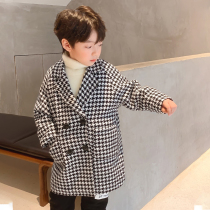 Boys woolen sweatshirt 2021 new ocean qi gibirge childrens subcoat autumn and winter thickened CUHK childrens winter clothing