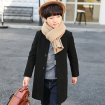 Boys woolen sweatshirt 2021 new foreign pistachio Inn Wind Children What to do with the jacket autumn and winter thickened CUHK childrens winter clothing