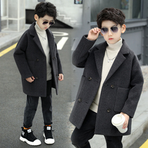 Boys woolen sweatshirt 2021 new children Son Coats Foreign Air Thicken in a suit CUHK Scout Inn