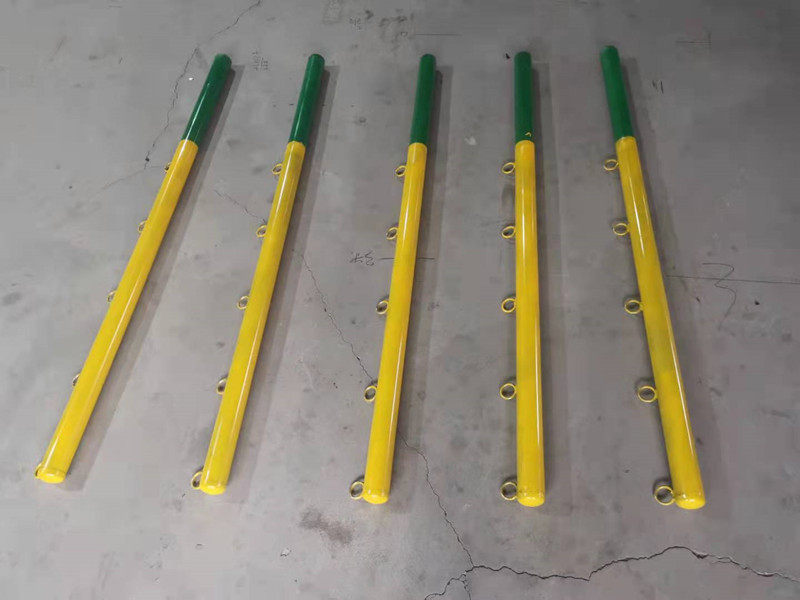 Simple outdoor rope mesh bracket walled mesh iron column emulated lawn enclosure temporary support movable support rod water injection-Taobao