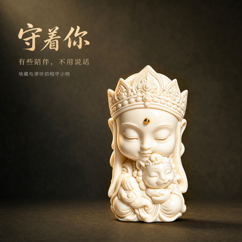 Stay with You |   Ksitigarbha and Listening Are in Harmony with Each Other. It Can Be Held with Eyes Closed, Can Be Strung into a Necklace, Can Be Collected, and Provides a Sense of Companionship in the Palm of the Hand.