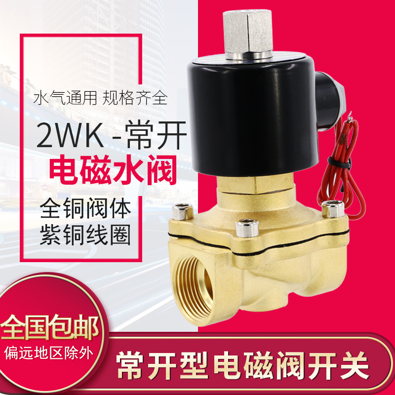 Electromagnetic control valve everopen type 220v water intake switch valve electric valve 24V water valve water pipe 2w-160-15 drain valve