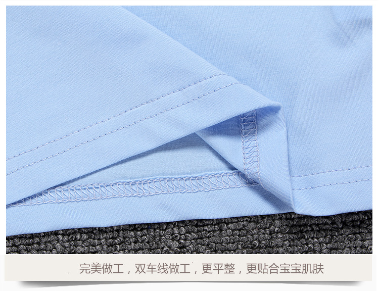 Bộ đồ lót trẻ em mỏng mùa thu cotton bé trai và bé gái mùa thu quần áo bé gái đáy bé bó sát đen trắng áo trẻ em