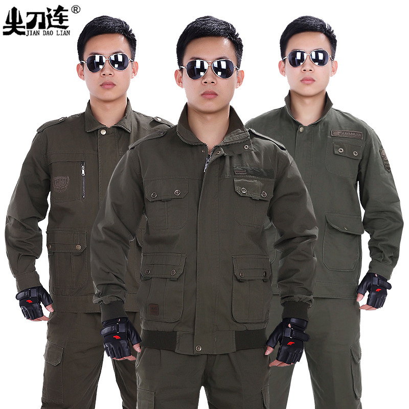 Welding overalls suit men's anti-scald flame retardant thickened welder labor protection clothing spring and autumn pure cotton canvas wear-resistant autumn