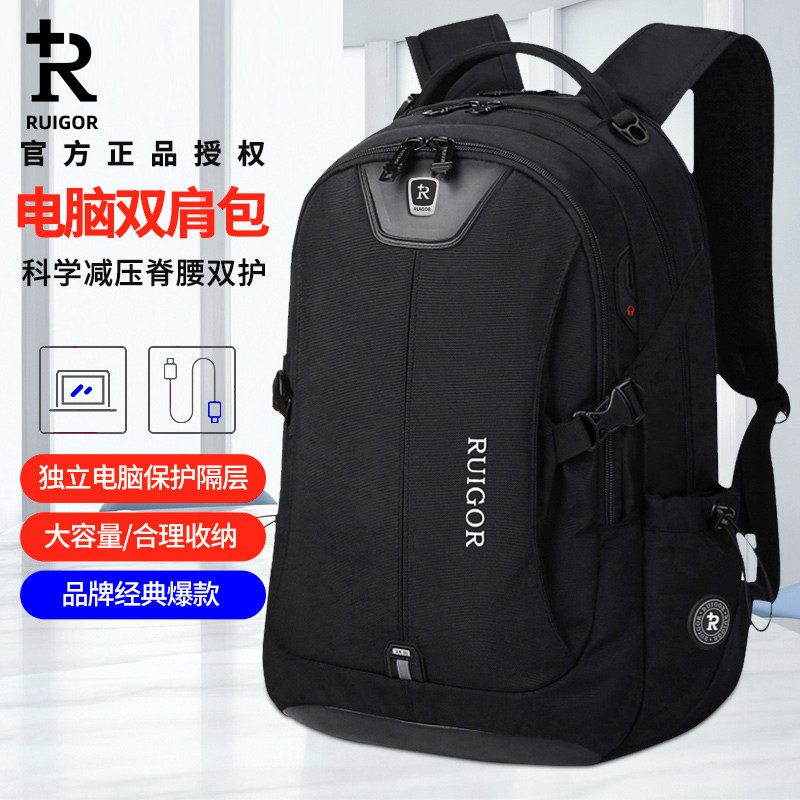 Swiss Sergeant Knife Backpack Backpack Men Small Travel Large Capacity Computer Bag Junior High School Student School Bag High School Tide