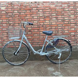 全新川崎日本自行车内变速26铝合金独弯传动轴内三速感应灯