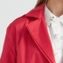 Jane Duo quần áo phụ nữ mùa xuân sản phẩm mới Giảm béo phiên bản Hàn Quốc của bộ quần áo đồng màu cổ áo áo khoác áo khoác gió nữ E61105 - Trench Coat