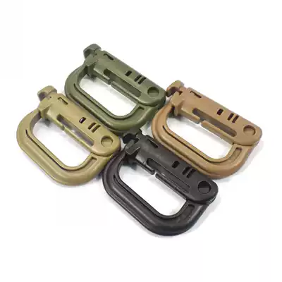 Detachable mountain buckle plastic steel D-shaped buckle lightweight tactical backpack adhesive hook camping tool simple quick adhesive hook