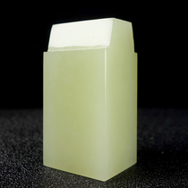 Xinjiang Hetian jade Huangkou material jade seal antique seal section Zhangzi natural jade can be carved and customized 50 8 grams