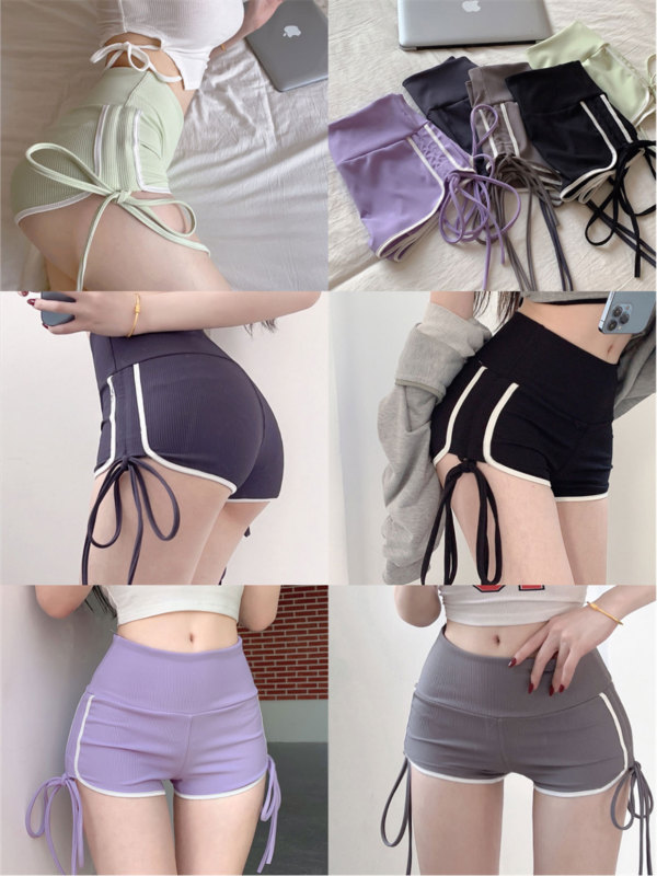 Drawstring Hot Shorts for Women 2022 Summer New Peach Butt Casual Sports Yoga Hot Pants Slimming Pants for Hot Girls