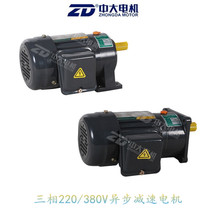 Ningbo Zhongda three-phase 380V three-phase variable frequency speed control motor 100W ZV100-600-S vertical exit shaft 22