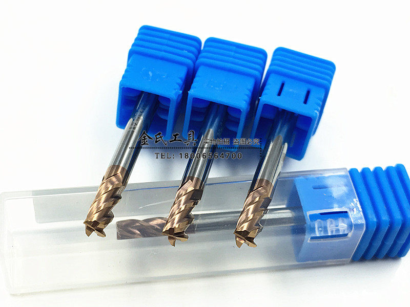 Overall alloy tungsten steel 90 ° chamfered knife inverted hole drilling coated alloy integral keyway milling cutter 2 blades