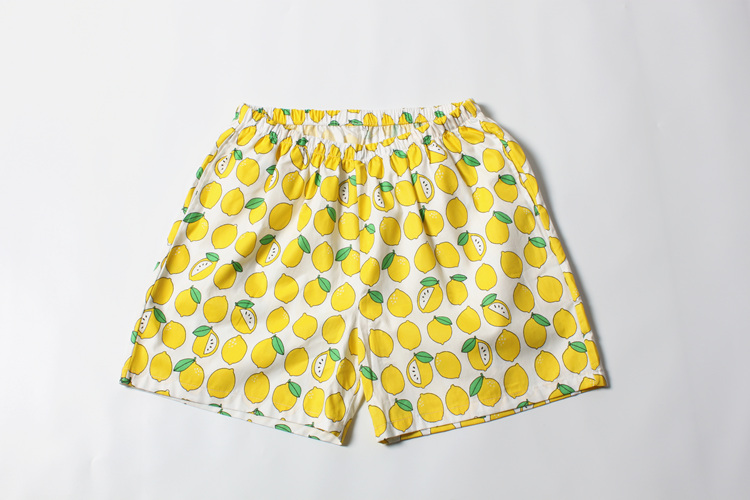 [Đôi Pocket Shorts] Mùa Hè Quần Nhà Giản Dị Quần Short Couple Đồ Ngủ Phụ Nữ Bông Phim Hoạt Hình Lỏng Lẻo In