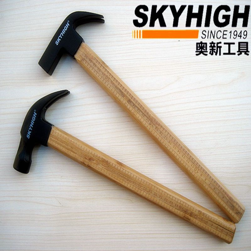 Gia công gỗ mới Áo công cụ mới bằng thép carbon cao bằng nhựa màu đen tre xử lý đầu vuông vuốt búa chính hãng với búa từ tính - Dụng cụ cầm tay
