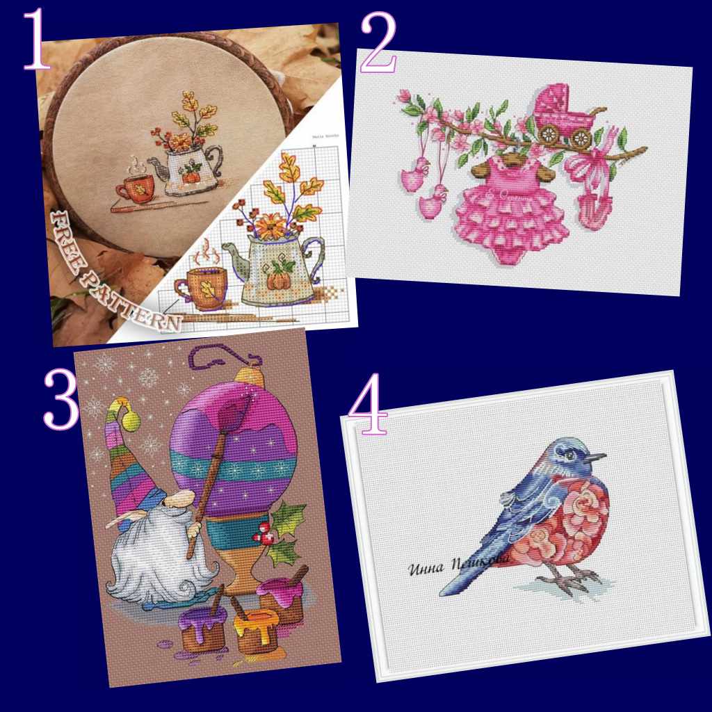 Cross embroidered pattern Grand full drawings P DF original sweep Y3528 teapot with cup powder skirt little short man draw-Taobao